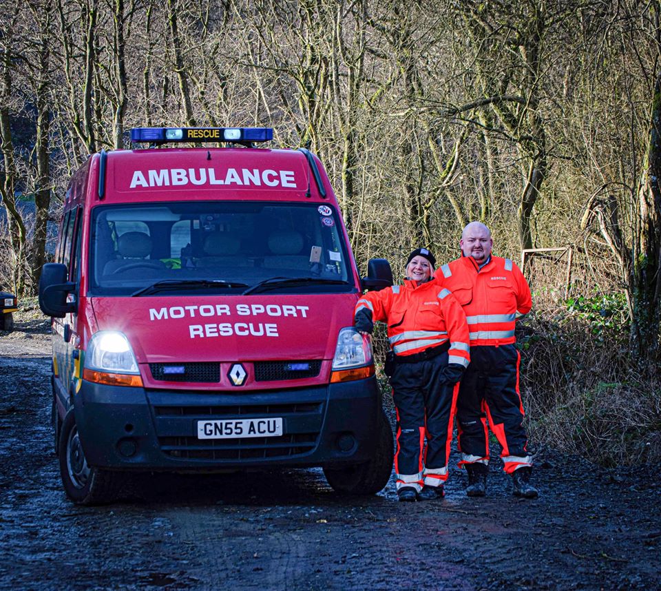 The Catseye Rescue team stood by their ambulance